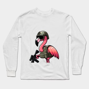 Tactical Flamingo Long Sleeve T-Shirt